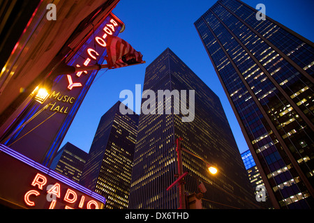 Radio City Music Hall al Rockefeller Center Foto Stock