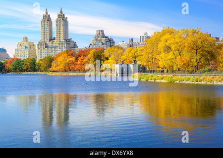 Jacqueline Kennedy Onassis Reservoir, Central Park, New York, Stati Uniti d'America Foto Stock