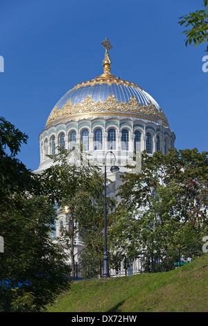 Navale ortodossa cattedrale di San Nicola in Kronshtadt, San Pietroburgo Russia Foto Stock