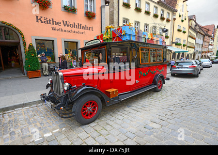 G. Wohlfart regalo rossa Carrello Rothenburg Germania DE Franconia Baviera Foto Stock