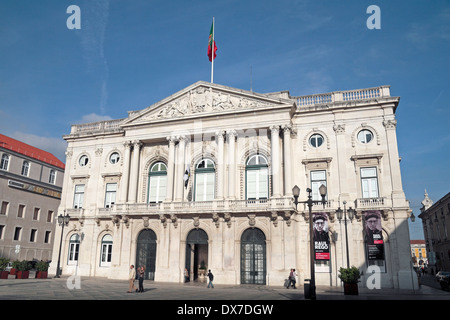 Municipio di Praça do Município in Lisbona, (Lisboa), Portogallo. Foto Stock