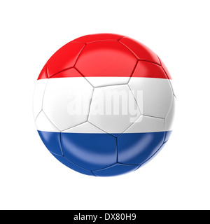 3d pallone da calcio con netherland bandiera Foto Stock