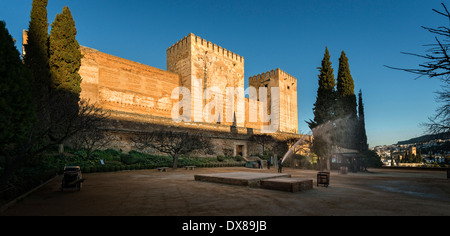 Granada, ingressi e Torres de la Alcazaba Alhambra Foto Stock