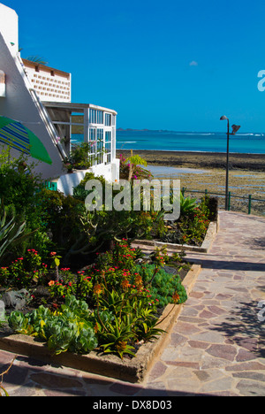 Alloggi per vacanze da spiaggia Corralejo, Fuerteventura, Isole Canarie, Spagna, Europa Foto Stock