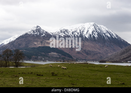 Guardando sul Loch Leven, a Ballachulish e Glen Coe. Esso si trova nella parte meridionale di Lochaber comitato di area Foto Stock