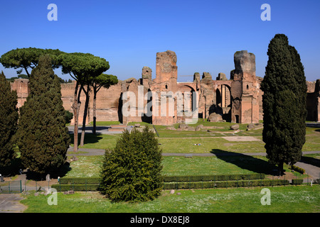 Italia, Roma, Terme di Caracalla, Terme romane Foto Stock