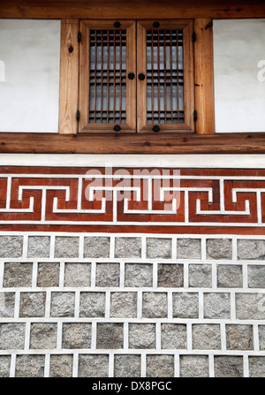 Coreano Tradizionale Villaggio Hanok a Seul, Corea del Sud Foto Stock