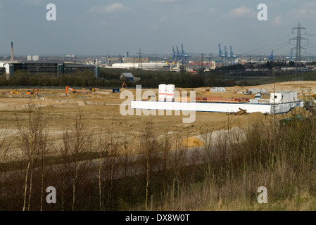 Ebbsfleet Valley Kent Castle Hill, parte della nuova Garden City proposta. 2014 2010S REGNO UNITO HOMER SYKES Foto Stock