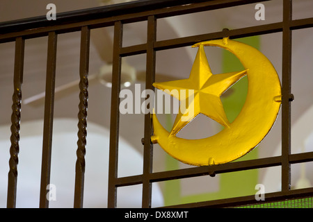 Stella del mattino nel Masjid Sultan moschea in Singapore Foto Stock