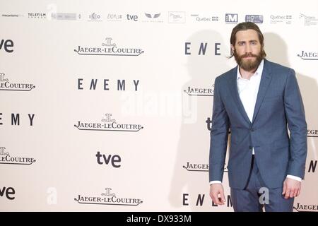 Madrid, Spagna. 20 Mar, 2014. Noi attore Jake Gyllenhaal assiste "nemico" premiere al Palafox Cinema il 20 marzo 2014 a Madrid Credit: Jack Abuin/ZUMAPRESS.com/Alamy Live News Foto Stock