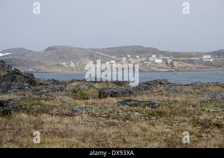 Canada, Nunavut, Cape Dorset. Mallikjuag parco territoriale, sito archeologico di Dorset Cultura (1000 A.C. per 1100 d.C.). Foto Stock