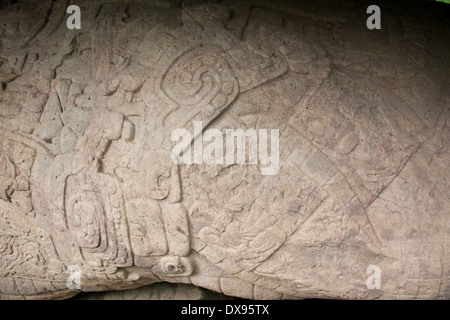 Guatemala, Dipartimento di Izabal, Quirigua Parco Nazionale. Maya sito archeologico dal periodo classico (ANNUNCIO 200-900). Foto Stock