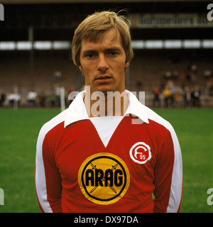 Calcio, Bundesliga, 1979/1980, Fortuna Duesseldorf, presentazione della squadra, ritratto Heiner Baltes Foto Stock