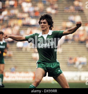 Calcio, Bundesliga, 1979/1980, Parkstadion, FC Schalke 04 versus MSV Duisburg 1:2, scena del match, Thomas Kempe (MSV) Foto Stock