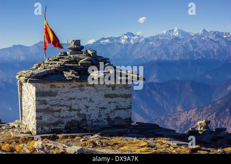 Chandrashila è culmine della Tungnath Foto Stock