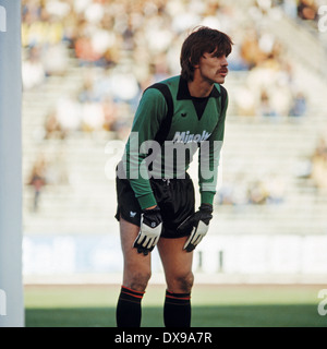 Calcio, Bundesliga, 1979/1980, Park Stadium, FC Schalke 04 versus Eintracht Frankfurt 1:0, scena del match, custode Klaus Funk (Eintracht) Foto Stock