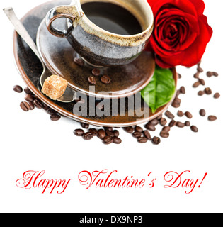 Immagini Stock - Tazze Di Caffè E Rose Per San Valentino.. Image 67684867