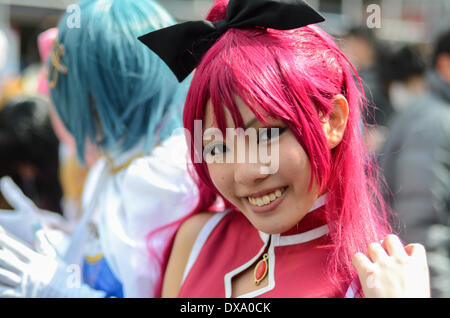 Cosplayers presso un festival cosplay di Osaka in Giappone. Foto Stock