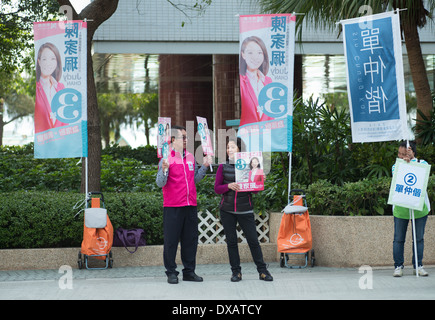 I candidati alle elezioni locali per il sud orizzonte del distretto di hong kong Foto Stock