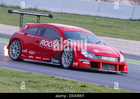 Barcellona, Spagna. Xxi Mar, 2014. Barcellona - 21 Marzo- ESPANA. SF V8 di soluzione F Team durante la pratica di V de V Serie Endurance, Endurance GT/Tourisme Championship sul circuito de Barcelona-Catalunya. (Foto: Mikel Trigueros/Urbanandsport/NurPhoto) © Mikel Trigueros/NurPhoto/ZUMAPRESS.com/Alamy Live News Foto Stock