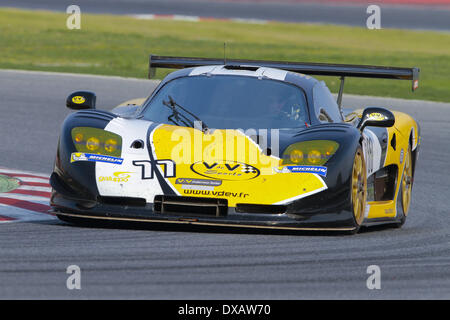 Barcellona, Spagna. Xxi Mar, 2014. Barcellona - 21 Marzo- ESPANA. Mosler MT 900 del team V de V durante la pratica di V de V Serie Endurance, Endurance GT/Tourisme Championship sul circuito de Barcelona-Catalunya. (Foto: Mikel Trigueros/Urbanandsport/NurPhoto) © Mikel Trigueros/NurPhoto/ZUMAPRESS.com/Alamy Live News Foto Stock