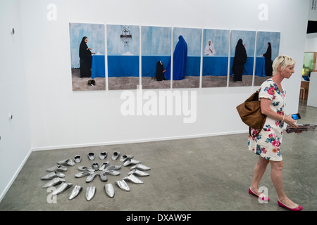 Art Dubai 2014 leader di arte fiera in Medio Oriente tenutasi a Madinat Jumeirah in Dubai Emirati Arabi Uniti Foto Stock