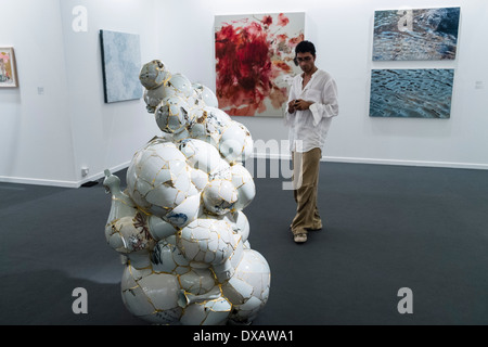 Art Dubai 2014 leader di arte fiera in Medio Oriente tenutasi a Madinat Jumeirah in Dubai Emirati Arabi Uniti Foto Stock