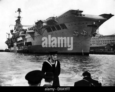 Royal Navy durante la seconda guerra mondiale. Ark Royal portaerei Foto Stock