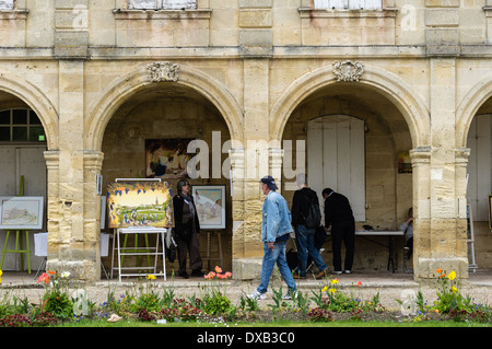 Saint Emilion - Bordeaux campagna e vigneti. Francia Foto Stock