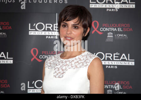 Attrice spagnola Veronica Echegui riceve l'Oreal bellezza premio durante il XVII Malaga Film Festival presso l'AC Hotel il 21 marzo 2014 a Malaga, Spagna Foto Stock