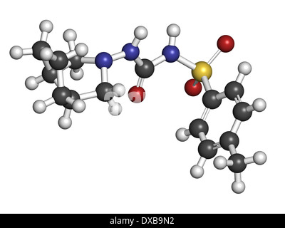 Gliclazide Diabetes molecola di farmaco. Classe di solfonilurea anti-diabetici agente. Foto Stock