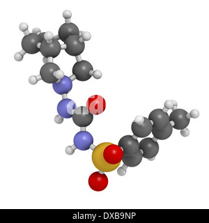 Gliclazide Diabetes molecola di farmaco. Classe di solfonilurea anti-diabetici agente. Foto Stock