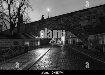 Charles Bridge in Mala Strana Foto Stock