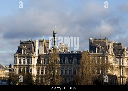 Vista di Notre Dame dietro Le Pont Neuf Parigi Foto Stock