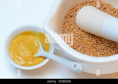 Semi di senape Foto Stock