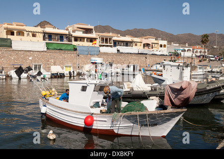 Spagna villaggio di pescatori - Villaricos sulla costa mediterranea, Almeria, Andalusia, Spagna Europa Foto Stock