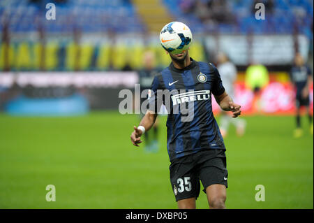 Milano, Italia. 23 Mar, 2014. Rolando (inter) durante la Serie Amatch tra Inter vs Atalanta, il 23 marzo 2014. Credito: Adamo di Loreto/NurPhoto/ZUMAPRESS.com/Alamy Live News Foto Stock