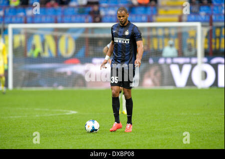 Milano, Italia. 23 Mar, 2014. Rolando (Inter) durante la Serie Amatch tra Inter vs Atalanta, il 23 marzo 2014. Credito: Adamo di Loreto/NurPhoto/ZUMAPRESS.com/Alamy Live News Foto Stock