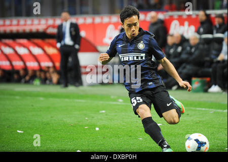 Milano, Italia. 23 Mar, 2014. Nakatomo (Inter) durante la Serie Amatch tra Inter vs Atalanta, il 23 marzo 2014. Credito: Adamo di Loreto/NurPhoto/ZUMAPRESS.com/Alamy Live News Foto Stock