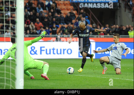 Milano, Italia. 23 Mar, 2014. Johonatan (Inter) durante la Serie Amatch tra Inter vs Atalanta, il 23 marzo 2014. Credito: Adamo di Loreto/NurPhoto/ZUMAPRESS.com/Alamy Live News Foto Stock