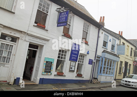 Rick Stein's Cafe e un negozio, Middle Street, Padstow, Cornwall, Inghilterra, Gran Bretagna, Regno Unito, Gran Bretagna, Europa Foto Stock