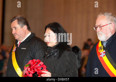 Ypres, Belgio. 23 Mar, 2014. Phan Thi Kim Phuc, Ultimo Post cerimonia Credito: Caroline Vancoillie/Alamy Live News Foto Stock