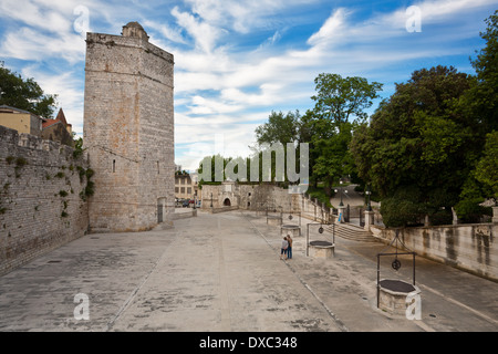 Il capitano della torre e cinque pozzi square, Zara, Dalmazia, Croazia Foto Stock