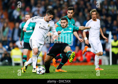 Madrid, Spagna. © D. XVIII Mar, 2014. Isco (reale) Calcio/Calcetto : UEFA Champions League Round di 16, seconda gamba match tra il Real Madrid 3-1 FC Schalke 04 a Estadio Santiago Bernabeu a Madrid, Spagna. © D .Nakashima/AFLO/Alamy Live News Foto Stock