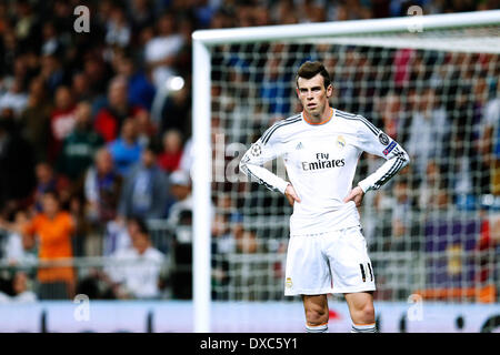 Madrid, Spagna. © D. XVIII Mar, 2014. Gareth Bale (reale) Calcio/Calcetto : UEFA Champions League Round di 16, seconda gamba match tra il Real Madrid 3-1 FC Schalke 04 a Estadio Santiago Bernabeu a Madrid, Spagna. © D .Nakashima/AFLO/Alamy Live News Foto Stock