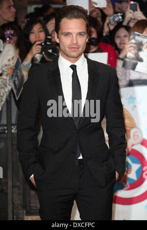 Sebastian Stan arrivando al capitano America: il Winter Soldier UK Premiere, Westfield, Londra. 20/03/2014/picture alliance Foto Stock