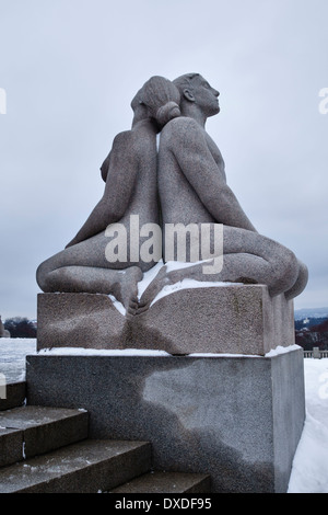 Il Vigeland installazione nel Parco Frogner, Oslo, Norvegia. Le sculture di Gustav Vigeland. Foto Stock