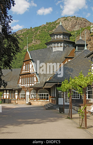 I giardini del centro termale, Bad Munster am Stein Foto Stock