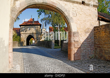 Mainbernheim Gate, Iphofen Foto Stock