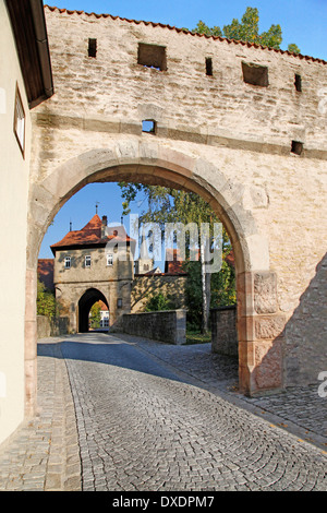 Mainbernheim Gate, Iphofen Foto Stock